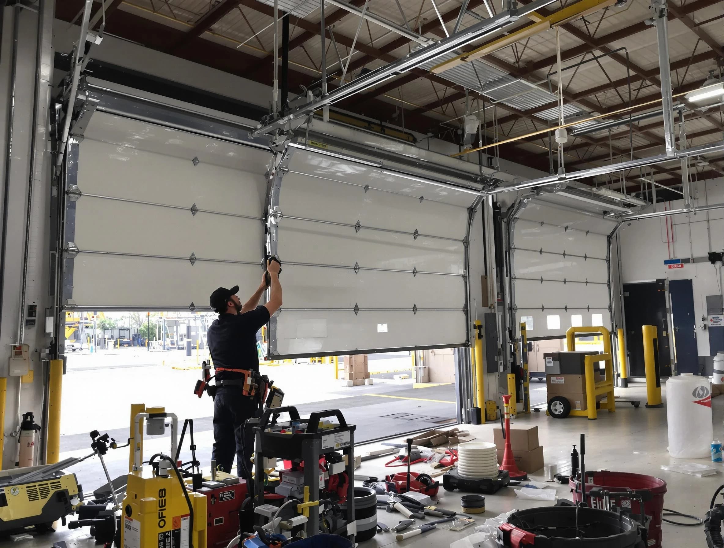 Birmingham Garage Door Repair technician performing commercial garage door repair in Birmingham