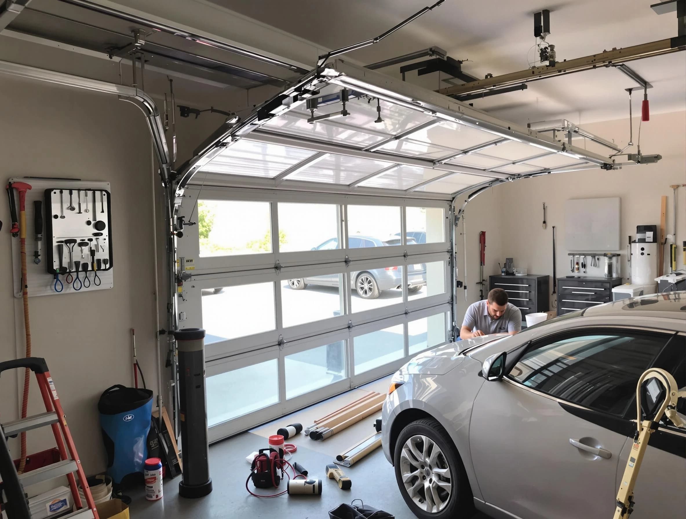 Garage door noise reduction service by Birmingham Garage Door Repair in Birmingham
