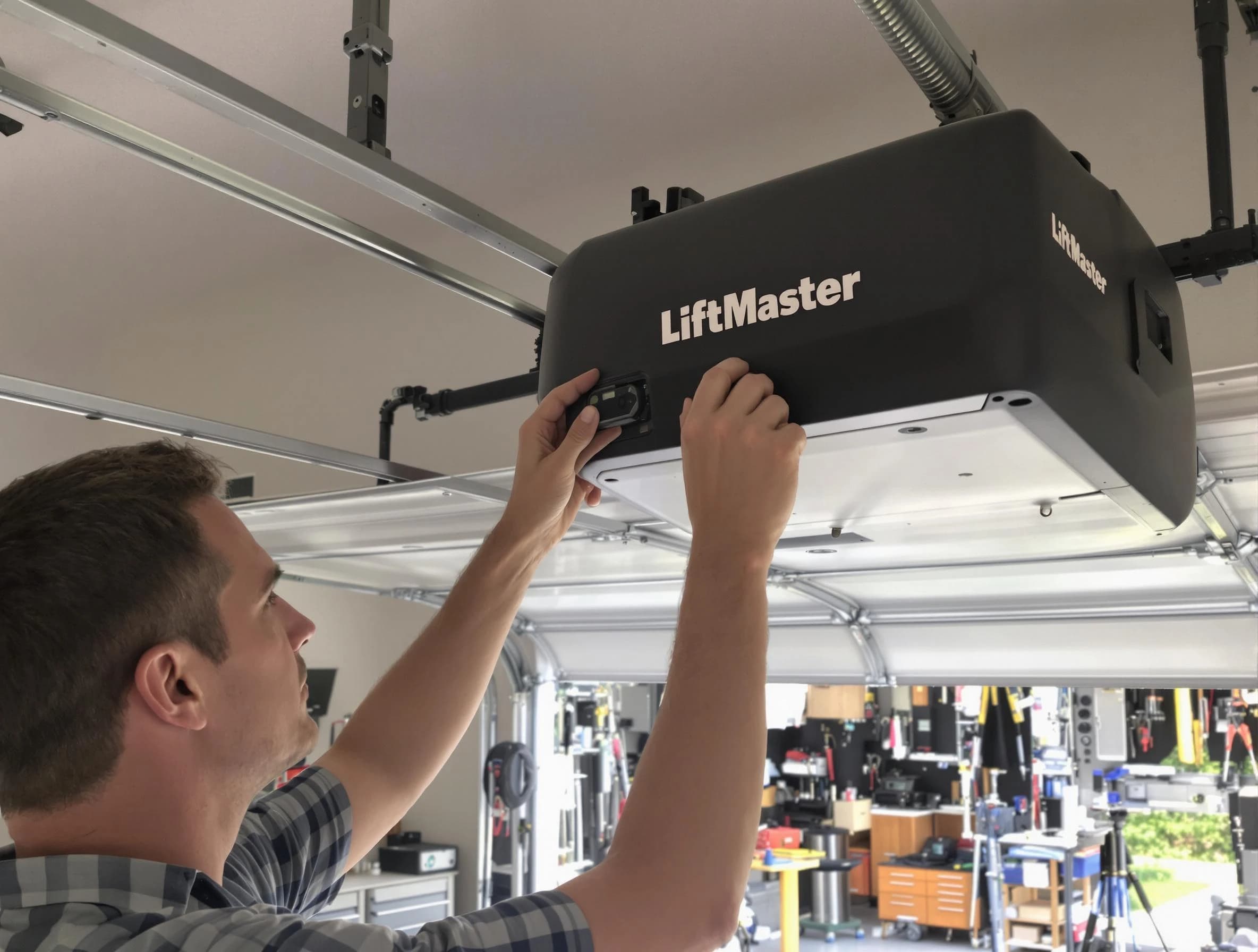 Birmingham Garage Door Repair technician repairing garage door opener in Birmingham