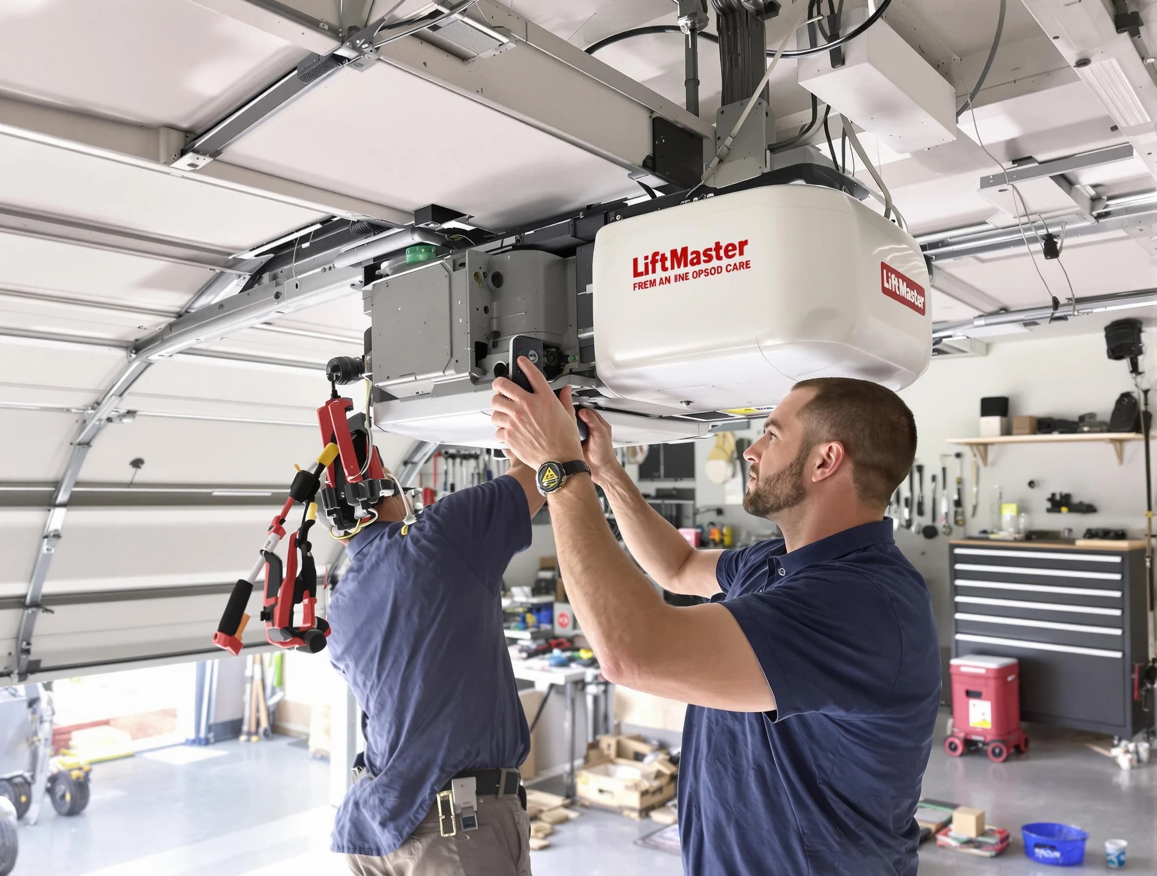 Birmingham Garage Door Repair technician performing advanced diagnostics on garage opener in Birmingham