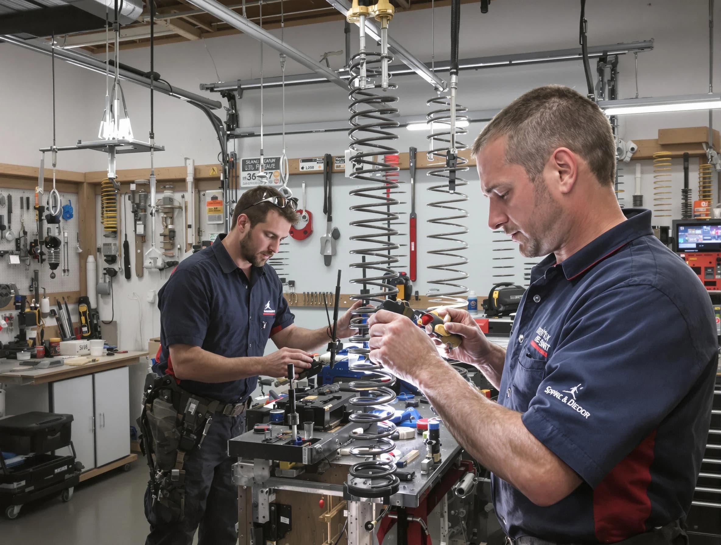 Garage door spring repair service by Birmingham Garage Door Repair in Birmingham