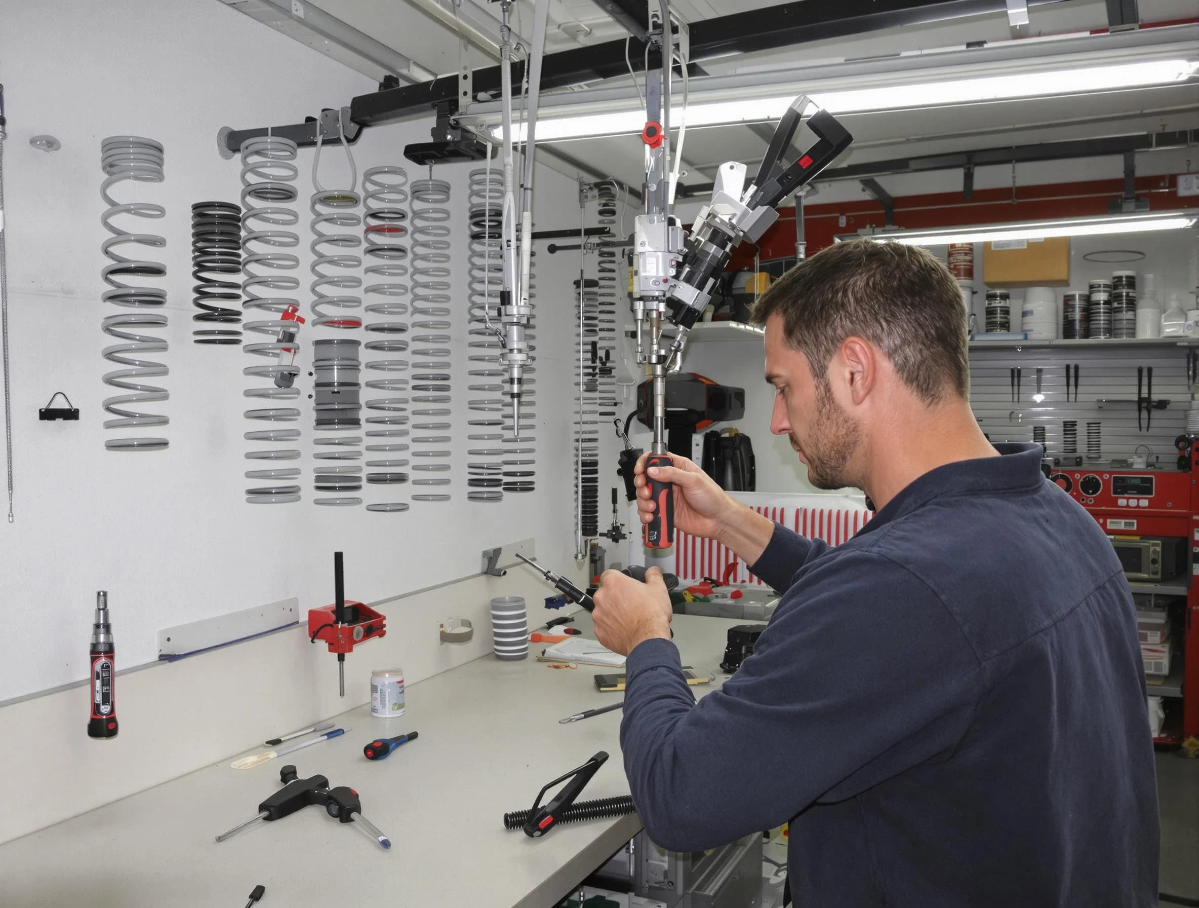 Birmingham Garage Door Repair safety certified technician performing precision spring replacement in Birmingham