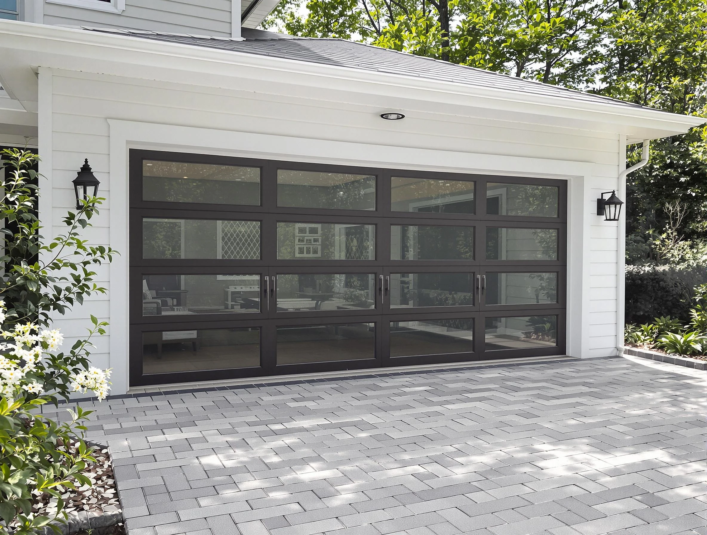 Birmingham Garage Door Repair design specialist presenting custom garage door options to Birmingham homeowner