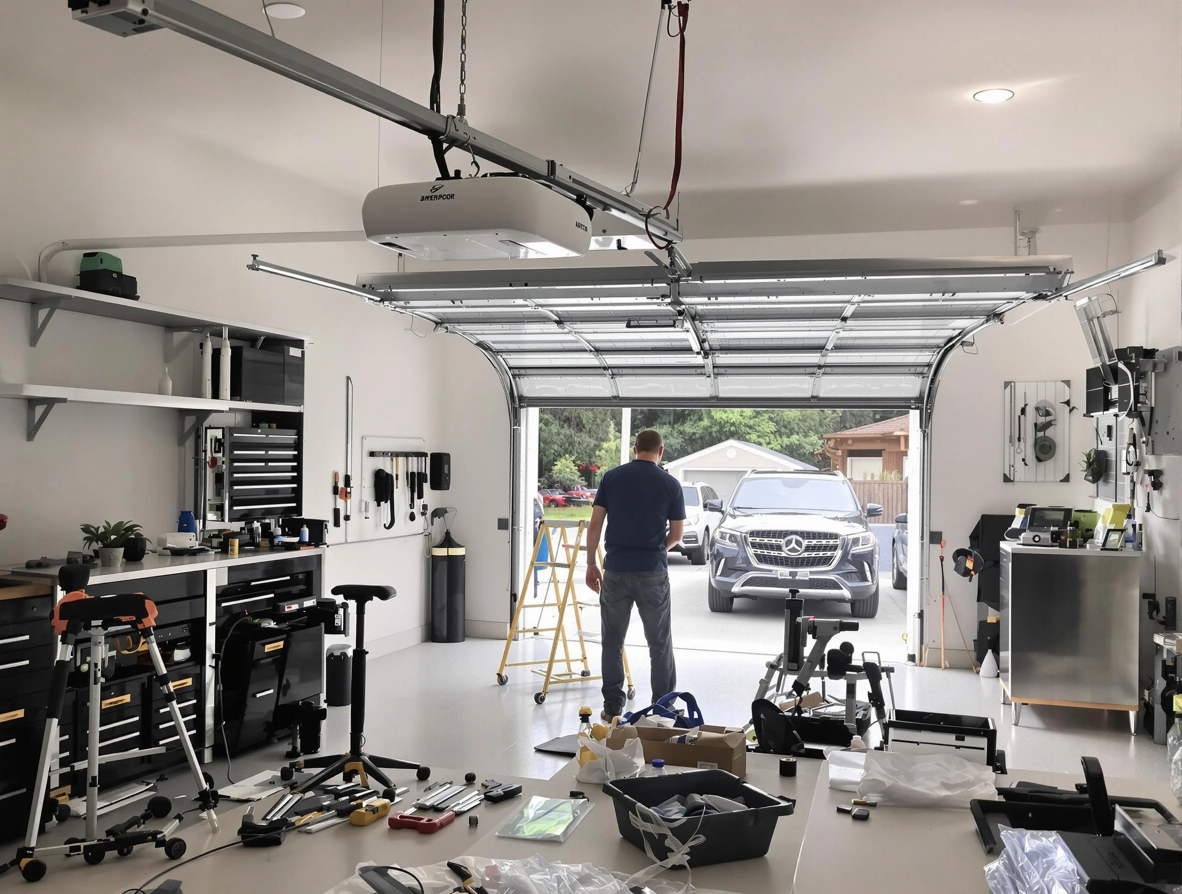 Garage door opener installation by Birmingham Garage Door Repair in Birmingham