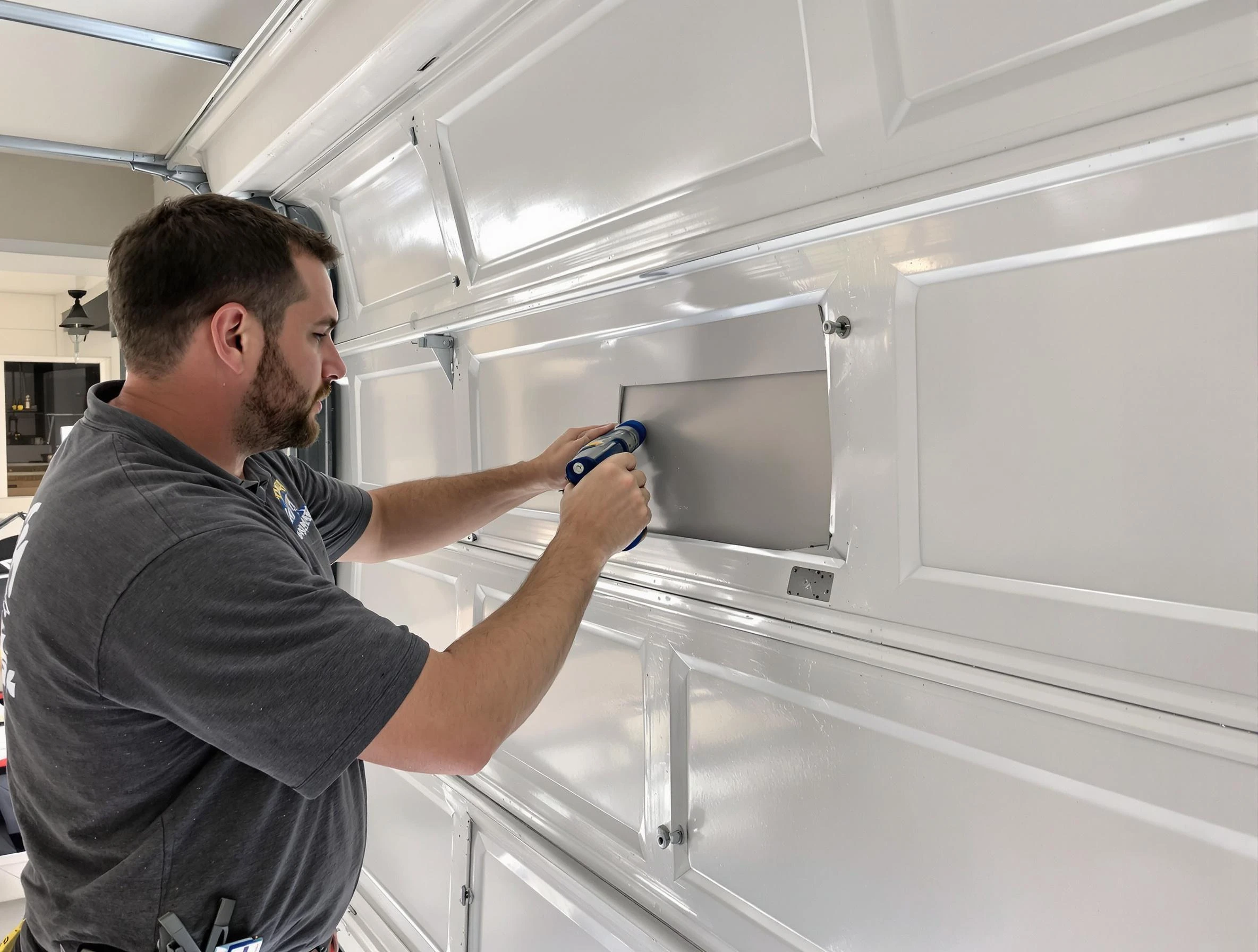 Garage door panel repair by Birmingham Garage Door Repair in Birmingham